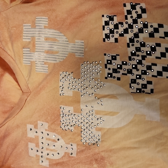 Texas Longhorns Tie Dye and Distressed T-Shirt Size Medium/ Large Football - Picture 3 of 5